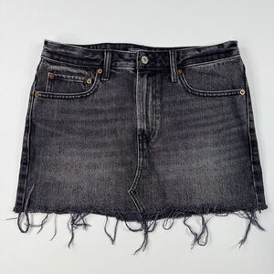 Abercrombie & Fitch Womens Y2K Low Rise Micro Mini Skirt‎ Denim Black Size 4